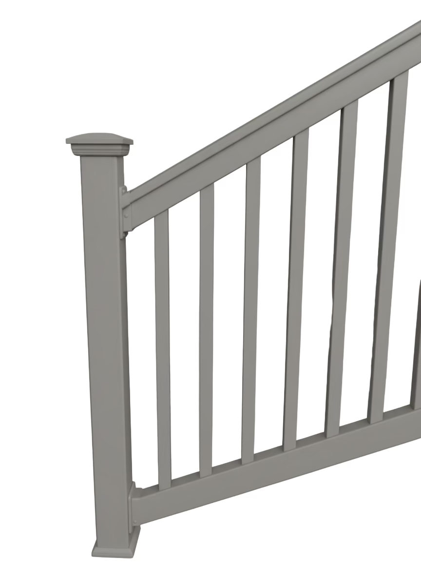 4" Gray Vinyl Post Sleeve (kit 2)