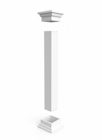 4" White Vinyl Post Sleeve (kit 2)