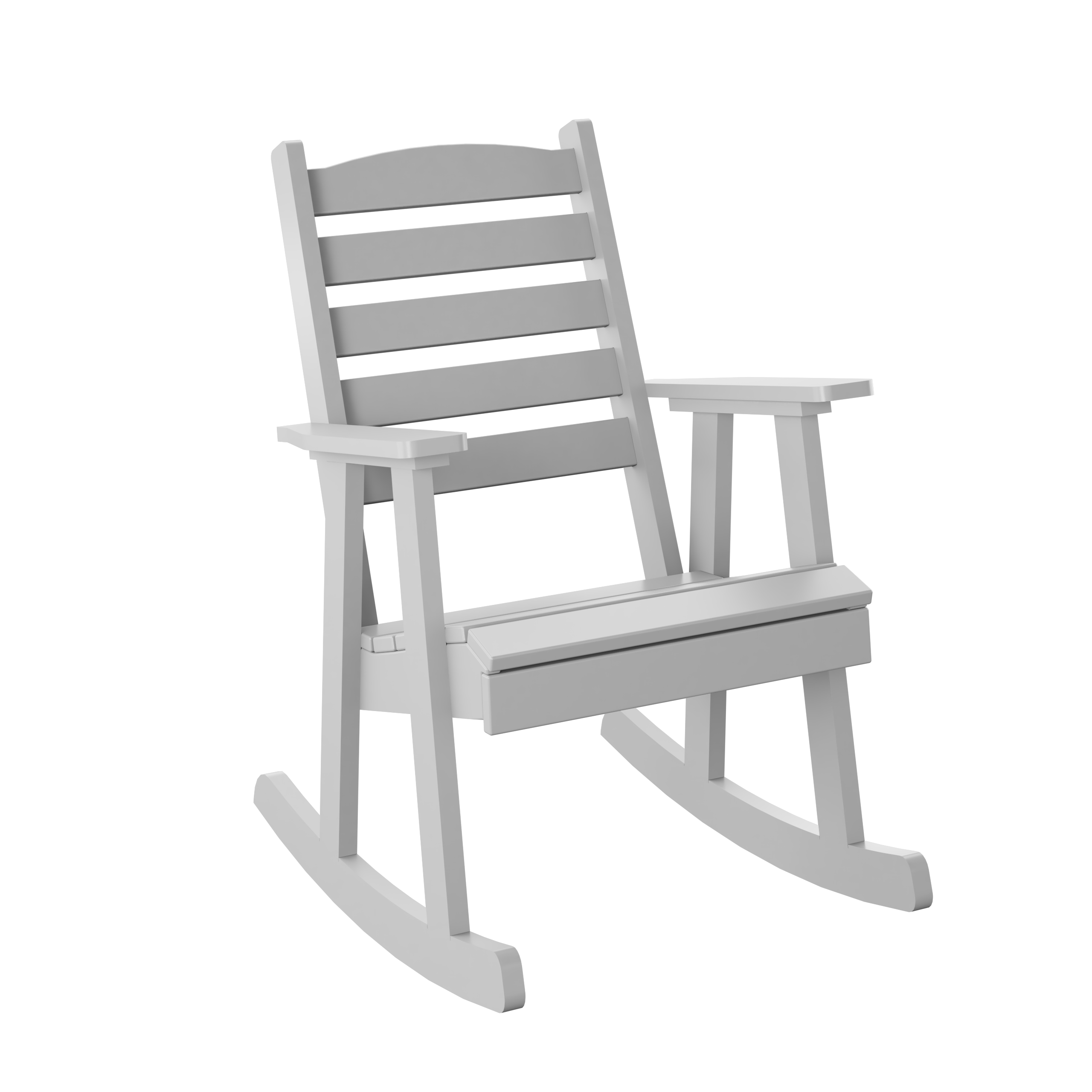 P77 Polybird Slat Back Rocking Chair